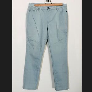 Buffalo David Bitton light green ankle mid-rise stretch skinny jeans size 10/30